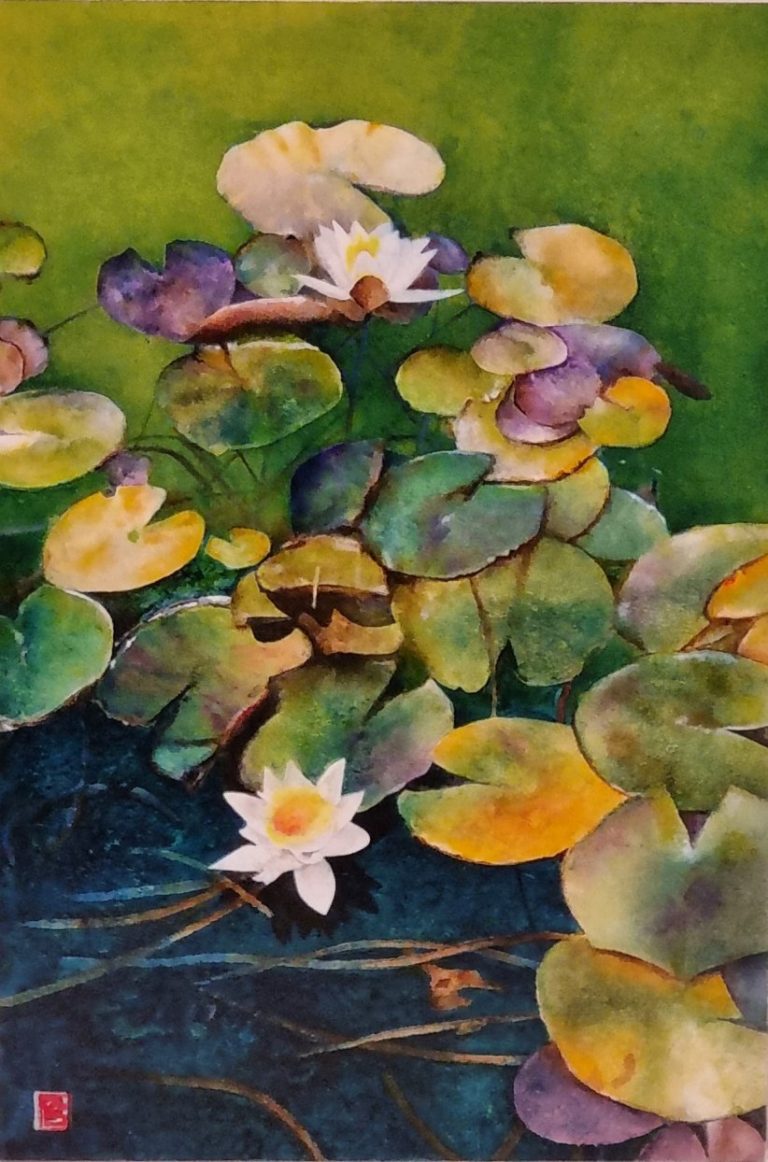 Painted Art - Lotus Garden 3, Artwork number 12