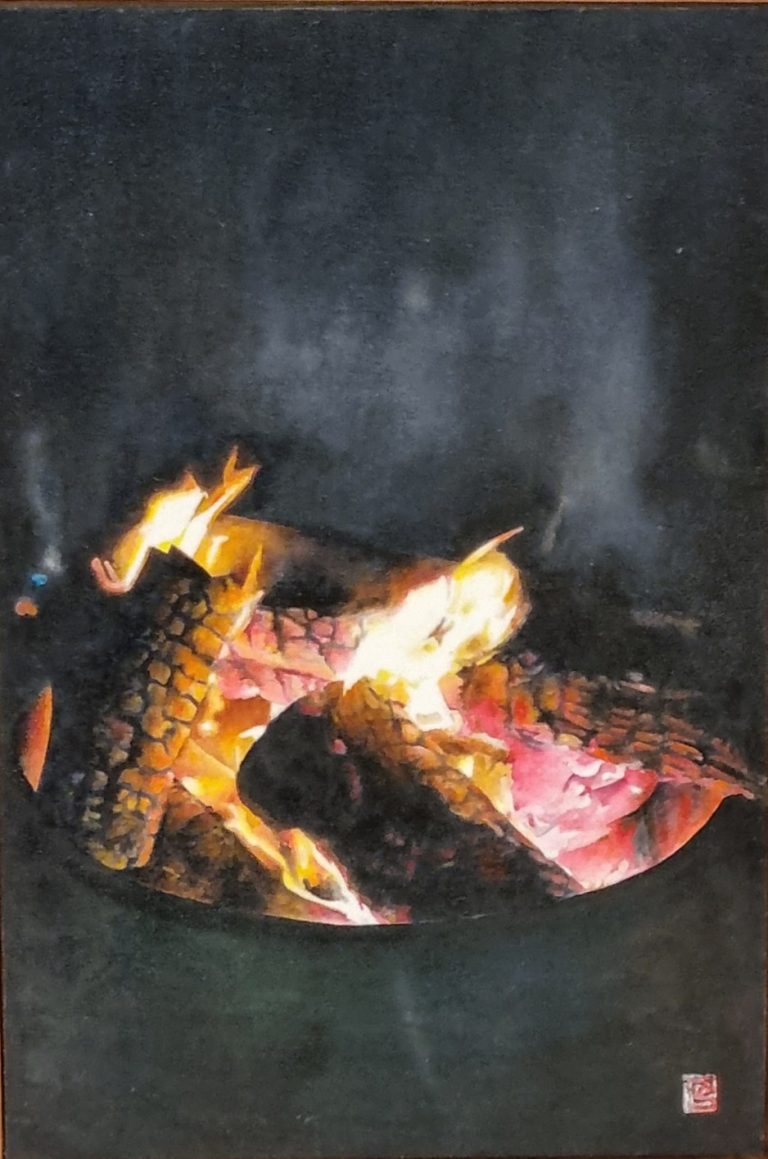 Painted Art by Phillip Smith, The Fire Pit at Grabben Gullen - Artwork 14