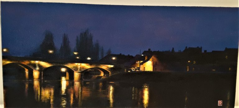 Painted Art by Phillip Smith, The Bridge Over The Loire At Amboise - 16